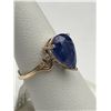 Image 2 : 10K Gold Natural Tanzanite & Diamond Ring – APPRAISED $2185