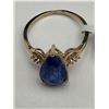 Image 3 : 10K Gold Natural Tanzanite & Diamond Ring – APPRAISED $2185