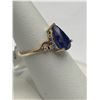 Image 4 : 10K Gold Natural Tanzanite & Diamond Ring – APPRAISED $2185