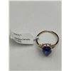 Image 6 : 10K Gold Natural Tanzanite & Diamond Ring – APPRAISED $2185