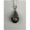 Image 1 : Tahiti Pearl Pendant with 925 Silver Cap -APPRAISED $1850