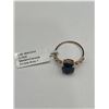 Image 5 : 10K Gold Blue Sapphire & Diamond Ring -APPRAISED $1950
