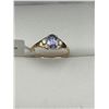 Image 1 : 10K Gold Natural Tanzanite & Diamond Ring – APPRAISED $1700