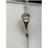 Image 2 : 10K Gold Natural Tanzanite & Diamond Ring – APPRAISED $1700