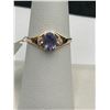 Image 3 : 10K Gold Natural Tanzanite & Diamond Ring – APPRAISED $1700