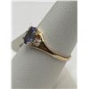 Image 4 : 10K Gold Natural Tanzanite & Diamond Ring – APPRAISED $1700