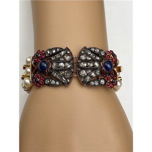 18K Art Deco Gemstone -APPRAISED $9250