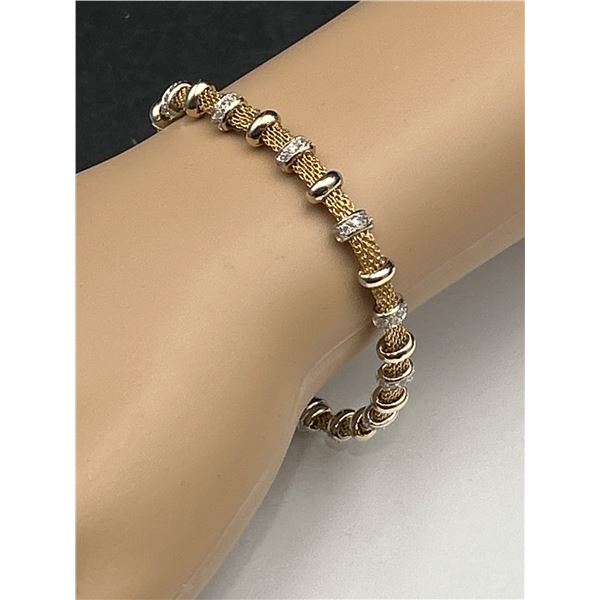 14K White & Yellow Gold Ladies Bracelet – APPRAISED $3900
