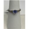 Image 1 : 14K Gold Tanzanite and Diamond Ring -APPRAISED $1830
