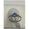 Image 5 : 14K Gold Tanzanite and Diamond Ring -APPRAISED $1830