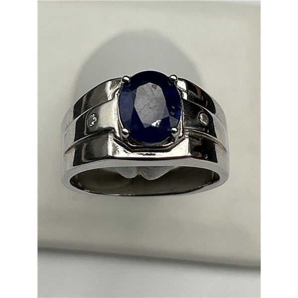 Gents Blue Sapphire Ring -APPRAISED $860
