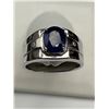 Image 1 : Gents Blue Sapphire Ring -APPRAISED $860
