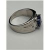 Image 5 : Gents Blue Sapphire Ring -APPRAISED $860