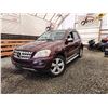 Image 1 : PARKSVILLE - 2009 MERCEDES ML320, RED, 285413 KMS, ALL WHEEL DRIVE. - P525310