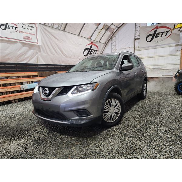 PARKSVILLE - 2016 NISSAN ROGUE, GREY, 217295 KMS, FOUR WHEEL DRIVE. - D746395