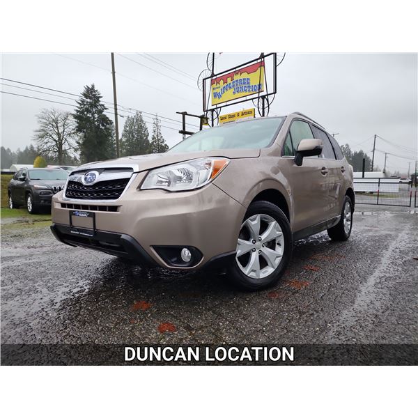 DUNCAN - 2014 SUBARU FORESTER, BROWN, 43789 KMS, "NO RESERVE". - D495688