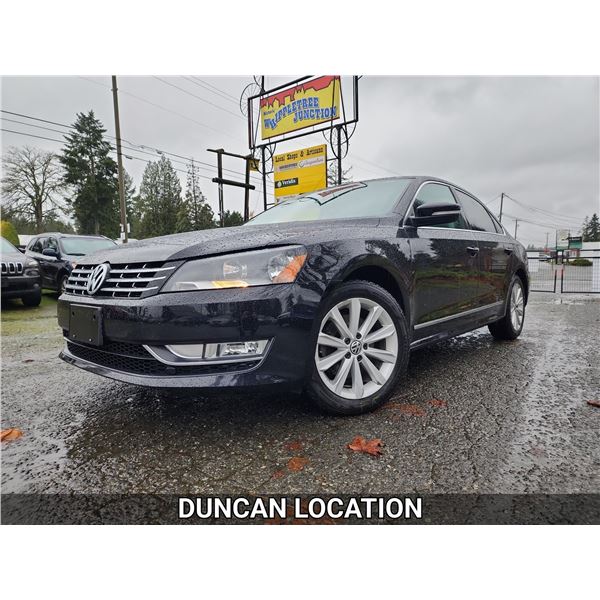 DUNCAN - 2014 VOLKSWAGEN PASSAT TDI, BLACK, 164597 KMS, FRONT WHEEL DRIVE. - J118209