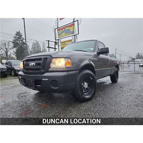 DUNCAN - 2009 FORD RANGER, GREY, 223556 KMS, REAR WHEEL DRIVE. - DA42243