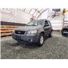 Image 2 : PARKSVILLE - 2005 FORD ESCAPE, GREY, 216241 KMS, FOUR WHEEL DRIVE. - JA64145