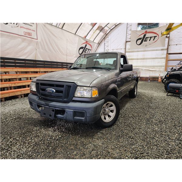 PARKSVILLE - 2007 FORD RANGER, GREY, 62195 KMS, REAR WHEEL DRIVE. - BA46854