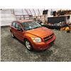 Image 10 : PARKSVILLE - 2007 DODGE CALIBER, ORANGE, 99584 KMS, FRONT WHEEL DRIVE. - B384319