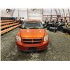 Image 7 : PARKSVILLE - 2007 DODGE CALIBER, ORANGE, 99584 KMS, FRONT WHEEL DRIVE. - B384319