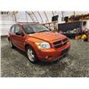 Image 9 : PARKSVILLE - 2007 DODGE CALIBER, ORANGE, 99584 KMS, FRONT WHEEL DRIVE. - B384319