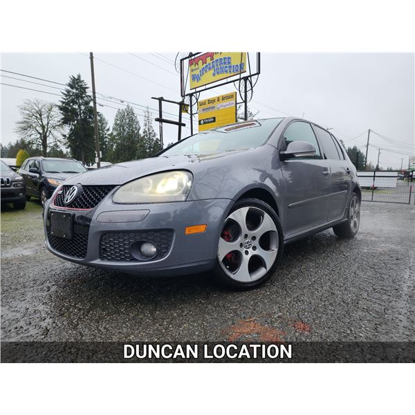 DUNCAN - 2009 VOLKSWAGEN GTI, GREY, 199837 KMS, FRONT WHEEL DRIVE. - D313305