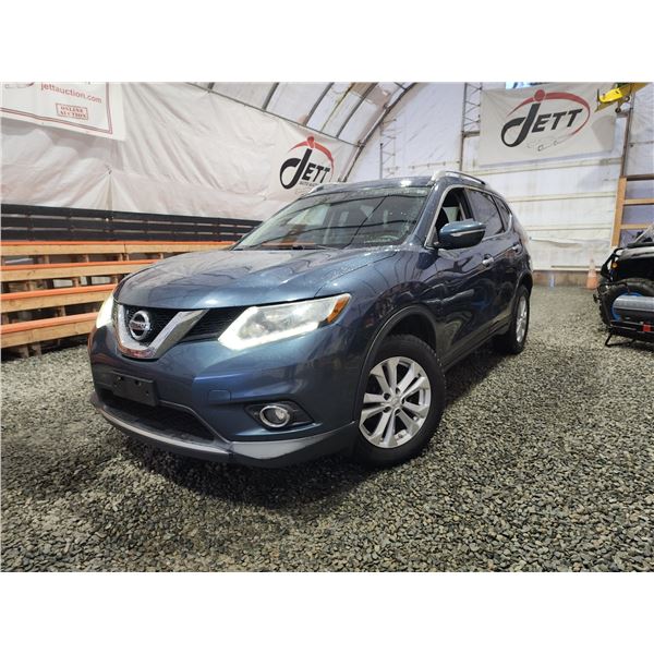 PARKSVILLE - 2014 NISSAN ROGUE, BLUE, 158634 KMS, ALL WHEEL DRIVE. - D858964