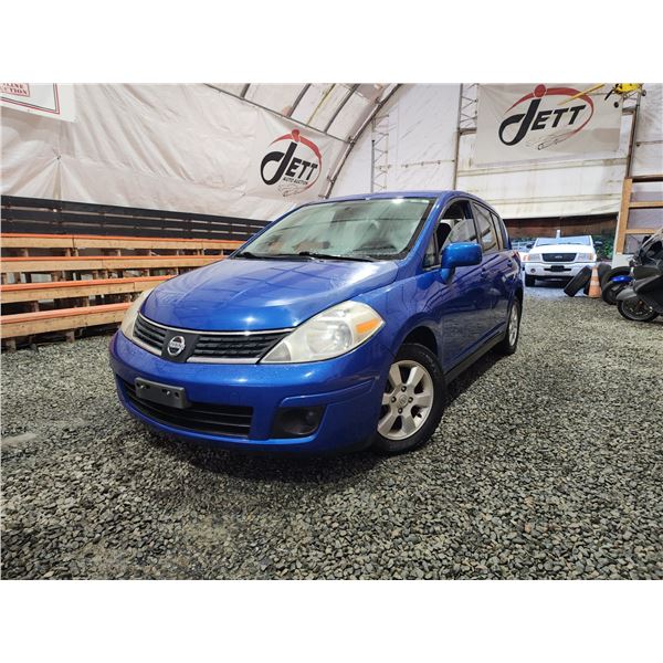 PARKSVILLE - 2007 NISSAN VERSA, BLUE, 141484 KMS, "NO RESERVE" - D377569