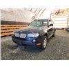Image 2 : PARKSVILLE - 2007 BMW X3, BLUE, 247225 KMS, ALL WHEEL DRIVE. - DF08869