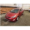 Image 4 : PARKSVILLE - 2012 HYUNDAI ELANTRA, RED, 265245 KMS, FRONT WHEEL DRIVE. - D084303