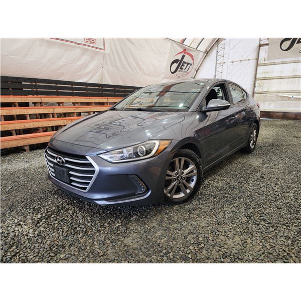 PARKSVILLE - 2018 HYUNDAI ELANTRA, GREY, 162636 KMS, FRONT WHEEL DRIVE. - P444365