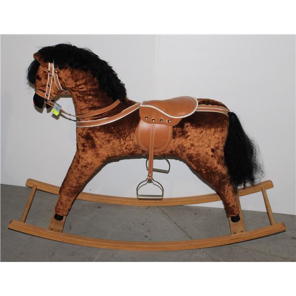VINTAGE WOOD CHILDS ROCKING HORSE