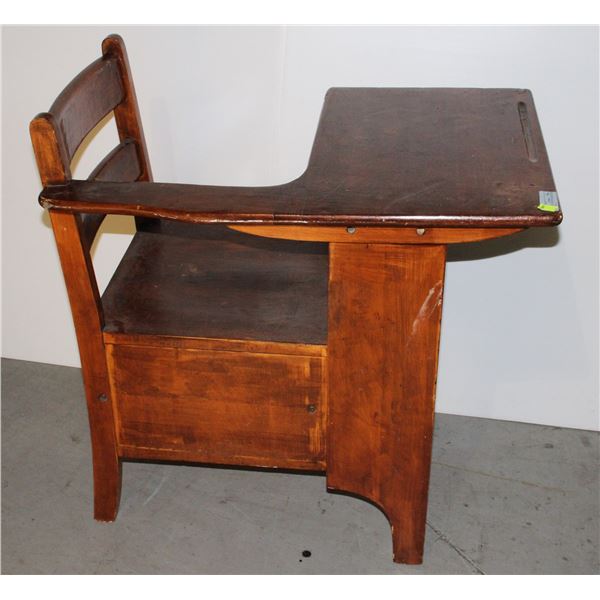 ANTIQUE CHILDREN'S SCHOOL DESK SOLID WOOD
