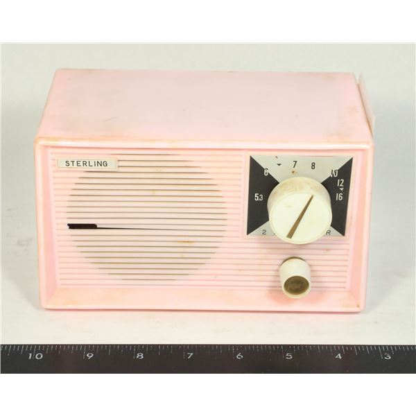 VINTAGE PINK STERLING RADIO
