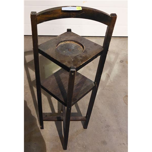 VINTAGE WOODEN SMOKER ACCENT TABLE