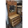 Image 2 : VINTAGE OAK DRESSER WITH MIRROR