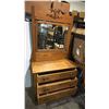 Image 4 : VINTAGE OAK DRESSER WITH MIRROR