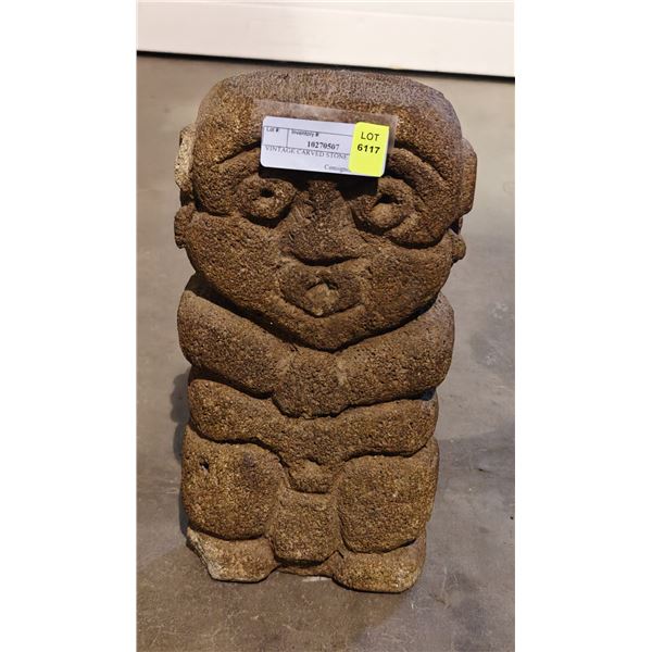 VINTAGE CARVED STONE "EFFIGY"