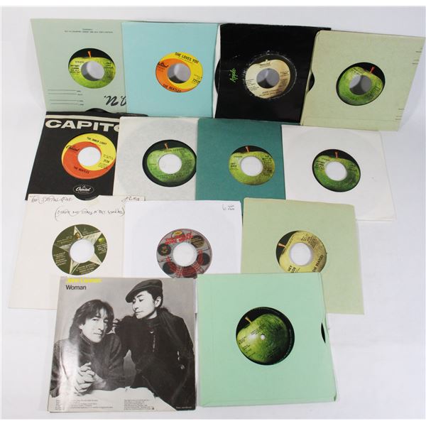 BEATLES 45RPM RECORDS - LARGE LOT OF 7 INCH SINGLE
