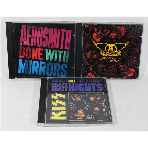 KISS & AEROSMITH CD's HARD ROCK INCLUDING:
