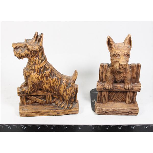 VINTAGE PAIR SCOTTIE DOG BOOKENDS