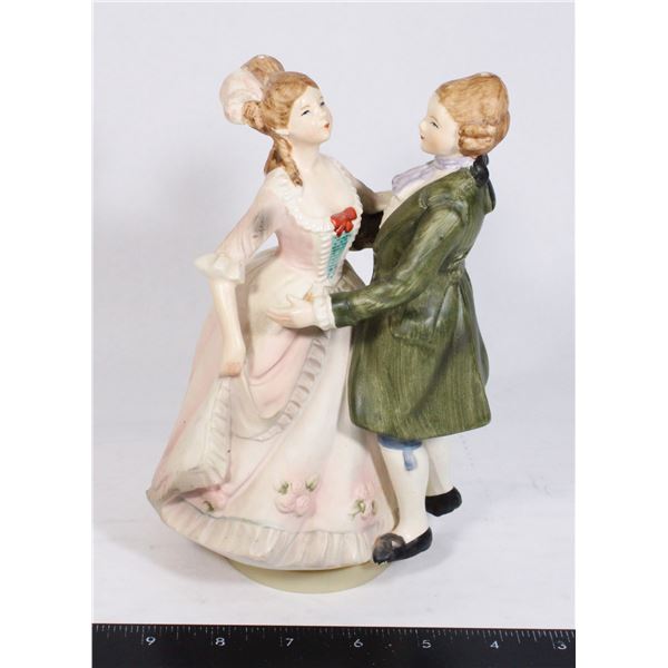 VINTAGE PORCELAIN MUSIC BOX FIGURINE