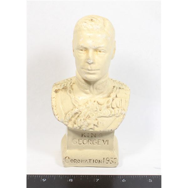 VINTAGE PLASTER BUST KING GEORGE VI