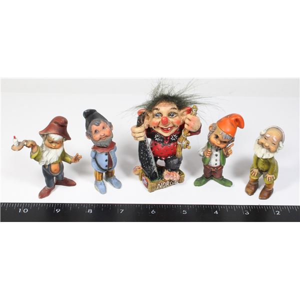 VINTAGE ELF/DWARVES FIGURINES