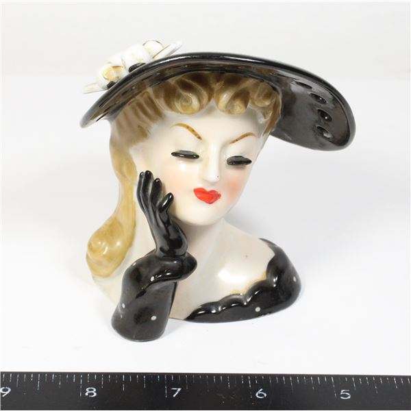 VINTAGE LADY HEAD VASE