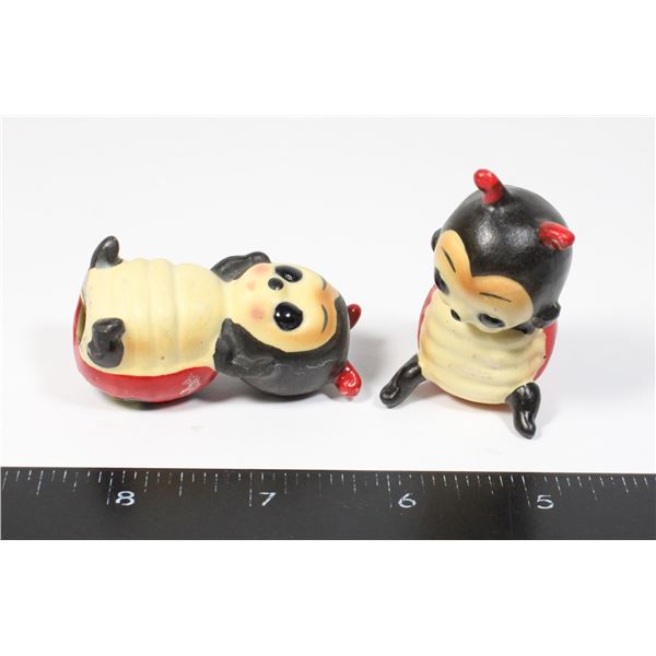VINTAGE LADYBUG FIGURINES