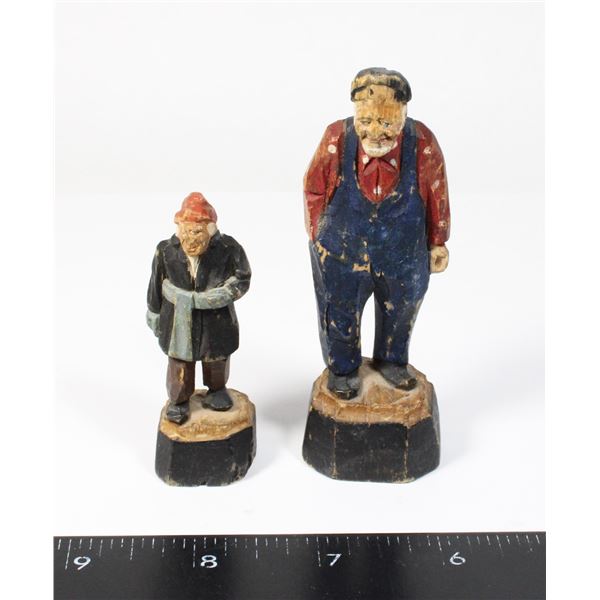 VINTAGE HAND-CARVED FIGURINES