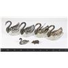 Image 1 : VINTAGE METAL & GLASS SWANS